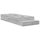vidaXL Ágykeret tárolóval Szürke sonoma 236.5 x 100 x 31.5 cm Faanyag