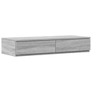 vidaXL Ágykeret tárolóval Szürke sonoma 236.5 x 100 x 31.5 cm Faanyag