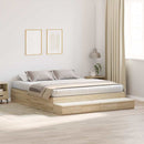 vidaXL Ágykeret tárolóval Sonoma tölgy 236.5 x 200 x 31.5 cm Faanyag