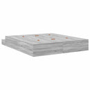 vidaXL Ágykeret tárolóval Szürke sonoma 236.5 x 200 x 31.5 cm Faanyag