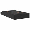 vidaXL Ágykeret tárolóval Musta tammi 236.5 x 120 x 31.5 cm Faanyag