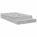vidaXL Ágykeret tárolóval Szürke sonoma 236.5 x 120 x 31.5 cm Faanyag