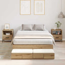 vidaXL Ágykeret tárolóval kézműves tölgy 236.5 x 120 x 31.5 cm Faanyag