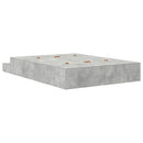 vidaXL Ágykeret tárolóval Beton Szürke 236.5 x 140 x 31.5 cm Faanyag
