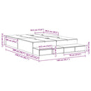 vidaXL Ágykeret tárolóval Beton Szürke 236.5 x 140 x 31.5 cm Faanyag