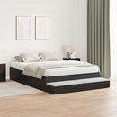 vidaXL Ágykeret tárolóval Musta tammi 236.5 x 150 x 31.5 cm Faanyag