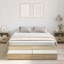 vidaXL Ágykeret tárolóval Sonoma tölgy 236.5 x 150 x 31.5 cm Faanyag