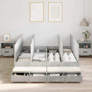 vidaXL Ágykeret tárolóval Beton Szürke 236.5 x 150 x 31.5 cm Faanyag