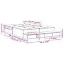 vidaXL Ágykeret tárolóval Beton Szürke 236.5 x 150 x 31.5 cm Faanyag