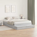 vidaXL Ágykeret tárolóval Szürke sonoma 236.5 x 150 x 31.5 cm Faanyag