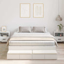 vidaXL Ágykeret tárolóval fiókkal Fehér 236.5 x 160 x 31.5 cm Faanyag