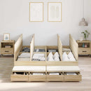 vidaXL Ágykeret tárolóval Sonoma tölgy 236.5 x 160 x 31.5 cm Faanyag