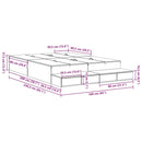 vidaXL Ágykeret tárolóval Beton Szürke 236.5 x 160 x 31.5 cm Faanyag