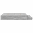 vidaXL Ágykeret tárolóval Szürke sonoma 236.5 x 160 x 31.5 cm Faanyag