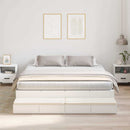 vidaXL Ágykeret tárolóval fiókkal Fehér 236.5 x 180 x 31.5 cm Faanyag
