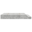 vidaXL Ágykeret tárolóval Beton Szürke 236.5 x 180 x 31.5 cm Faanyag