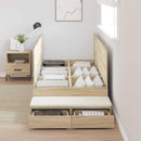 vidaXL Ágykeret tárolóval Sonoma tölgy 226.5 x 90 x 31.5 cm Faanyag