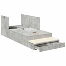 vidaXL Ágykeret tárolóval Beton Szürke 226.5 x 90 x 31.5 cm Faanyag