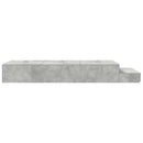 vidaXL Ágykeret tárolóval Beton Szürke 226.5 x 90 x 31.5 cm Faanyag