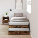 vidaXL Ágykeret tárolóval Füstölt tölgy 226.5 x 75 x 31.5 cm Faanyag