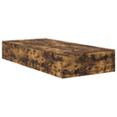 vidaXL Ágykeret tárolóval Füstölt tölgy 226.5 x 75 x 31.5 cm Faanyag
