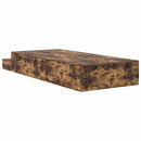 vidaXL Ágykeret tárolóval Füstölt tölgy 226.5 x 75 x 31.5 cm Faanyag