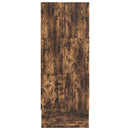 vidaXL Ágykeret tárolóval Füstölt tölgy 226.5 x 75 x 31.5 cm Faanyag