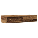 vidaXL Ágykeret tárolóval fiókkal Régi fa 226.5 x 75 x 31.5 cm Faanyag