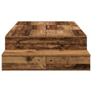 vidaXL Ágykeret tárolóval fiókkal Régi fa 226.5 x 75 x 31.5 cm Faanyag