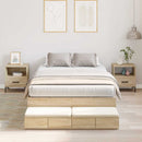 vidaXL Ágykeret tárolóval Sonoma tölgy 226.5 x 120 x 31.5 cm Faanyag