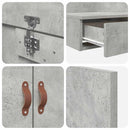 vidaXL Ágykeret tárolóval Beton Szürke 226.5 x 120 x 31.5 cm Faanyag