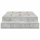 vidaXL Ágykeret tárolóval Beton Szürke 226.5 x 120 x 31.5 cm Faanyag