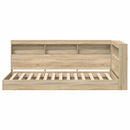 vidaXL Könyvespolcos Ágy fejtámlával Sonoma tölgy 75 x 190 cm Faanyag