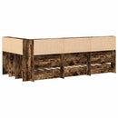vidaXL Könyvespolcos Ágy fejtámlával Füstölt tölgy 75 x 190 cm Faanyag