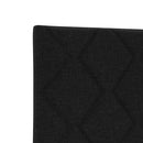 vidaXL Textil Fejtámla Geometrikus fejtámlával Fekete 180 cm szövet