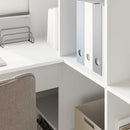 vidaXL Sarokíróasztal polcokkal Fehér 101,5 x 149,5 x 149,5 cm Faanyag