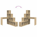 vidaXL Sarokíróasztal sonoma tölgy 101,5 x 149,5 x 149,5 cm Faanyag