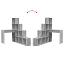 vidaXL Sarokíróasztal Szürke sonoma 101,5 x 149,5 x 149,5 cm Faanyag