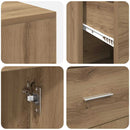 vidaXL Sarokíróasztal fiókkal kézműves tölgy 102 x 50 x 75 cm Faanyag