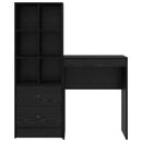 vidaXL Tárolóval rendelkező íróasztal fiókkal 2 pcs Musta tammi