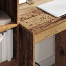 vidaXL Tárolóval rendelkező íróasztal 2 pcs Öreg fa 70 x 50 x 76 cm