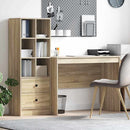 vidaXL Tárolóval rendelkező íróasztal fiókkal 2 pcs Sonoma tölgy
