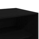 vidaXL Ruhásszekrény polcokkal Musta tammi 100 x 50 x 200 cm Faanyag