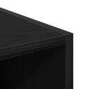 vidaXL Ruhásszekrény polcokkal Musta tammi 30 x 50 x 200 cm Faanyag