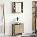 vidaXL Fürdőszoba bútor szett 2 pcs Barna 60 x 30 x 60 cm Faanyag