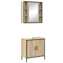 vidaXL Fürdőszoba bútor szett 2 pcs Barna 60 x 30 x 60 cm Faanyag