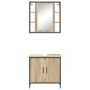 vidaXL Fürdőszoba bútor szett 2 pcs Barna 60 x 30 x 60 cm Faanyag