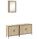 vidaXL Fürdőszoba bútor szett 3 pcs Barna 60 x 30 x 60 cm Faanyag