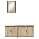 vidaXL Fürdőszoba bútor szett 3 pcs Barna 60 x 30 x 60 cm Faanyag