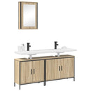 vidaXL Fürdőszoba bútor szett 3 pcs Barna 60 x 30 x 60 cm Faanyag